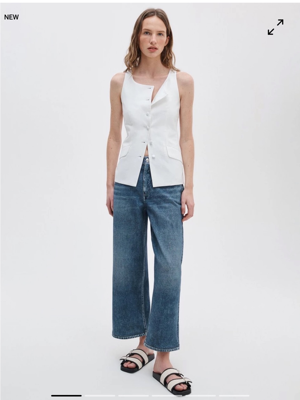 Rag & Bone Cropped Wide-Leg Jeans In Medium Blue